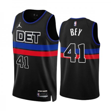 Män Detroit Pistons Tröja Saddiq Bey 41 Jordan 2022-23 Statement Edition Svart Swingman Män Detroit Pistons Tröja Saddiq Bey 41 Jordan 2022-23 Statement Edition Svart Swingman